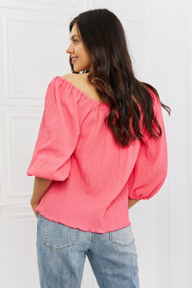Culture Code Made For Me Full Size Long Puff Sleeve Top