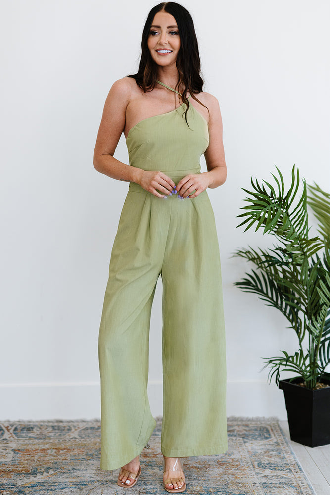 Asymmetrical Wide Leg Jumpsuit