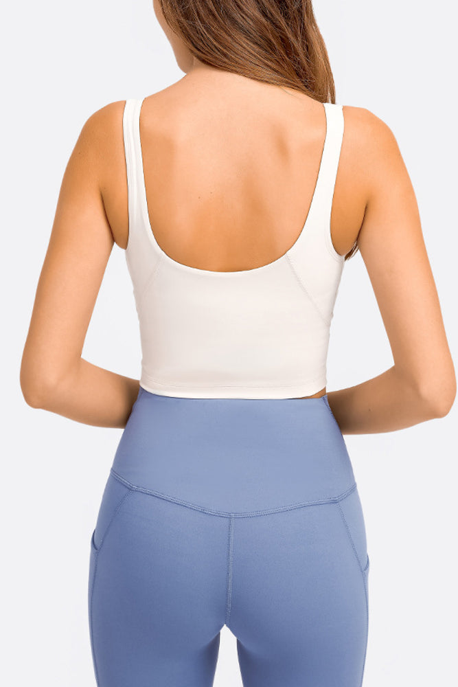 Deep V-Neck Crop Sports Bra - MiAmorDeluxe