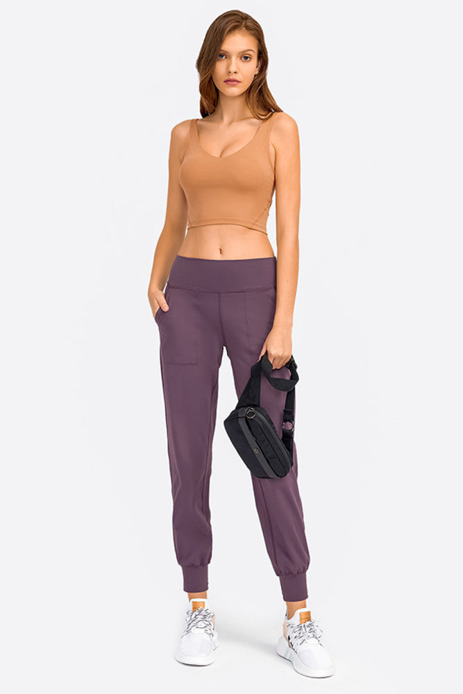 Deep V-Neck Crop Sports Bra - MiAmorDeluxe