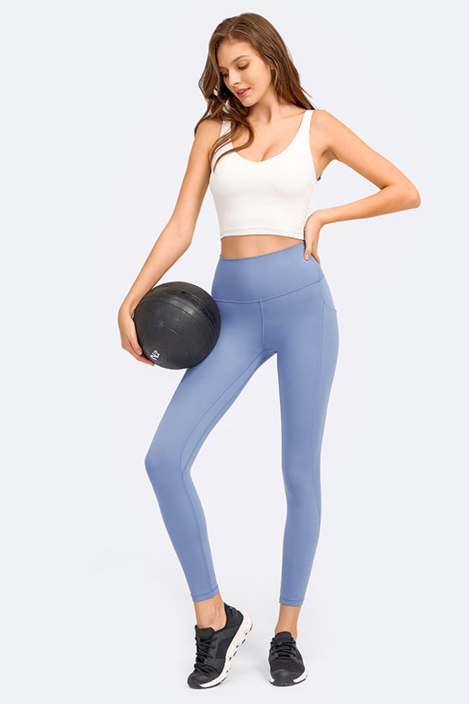 Deep V-Neck Crop Sports Bra - MiAmorDeluxe