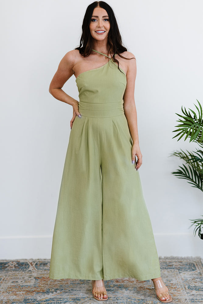 Asymmetrical Wide Leg Jumpsuit