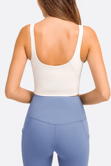 Deep V-Neck Crop Sports Bra - MiAmorDeluxe