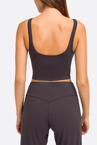 Deep V-Neck Crop Sports Bra - MiAmorDeluxe