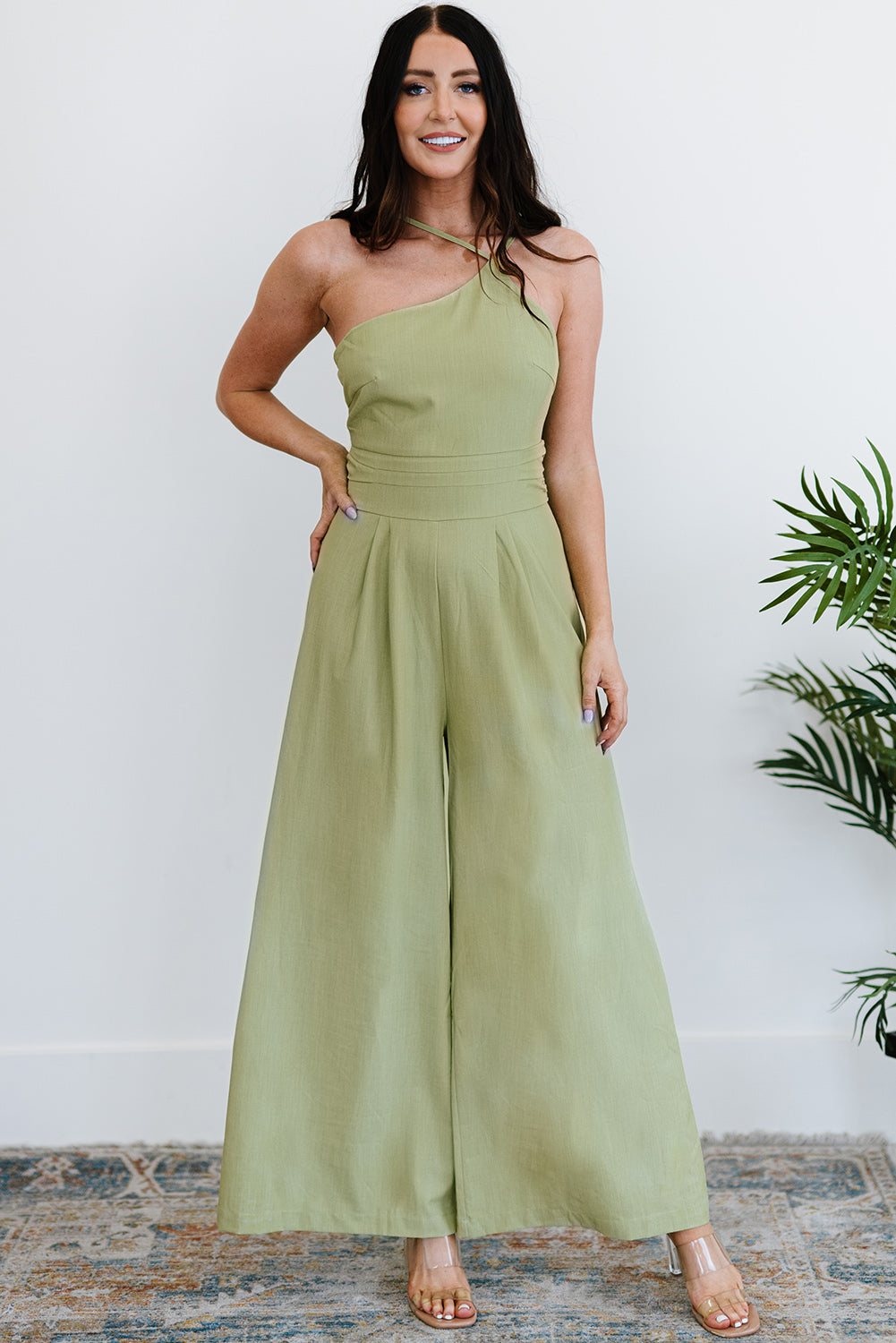 Asymmetrical Wide Leg Jumpsuit